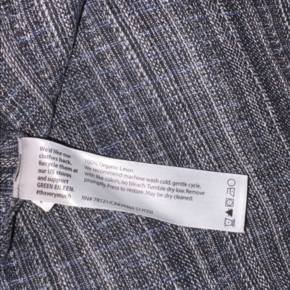 Eileen Fisher Coastline Organic Linen Shift Dress Tunic Sz. XS - Picture 10 of 11